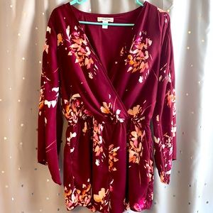 Floral Long-Sleeve Romper